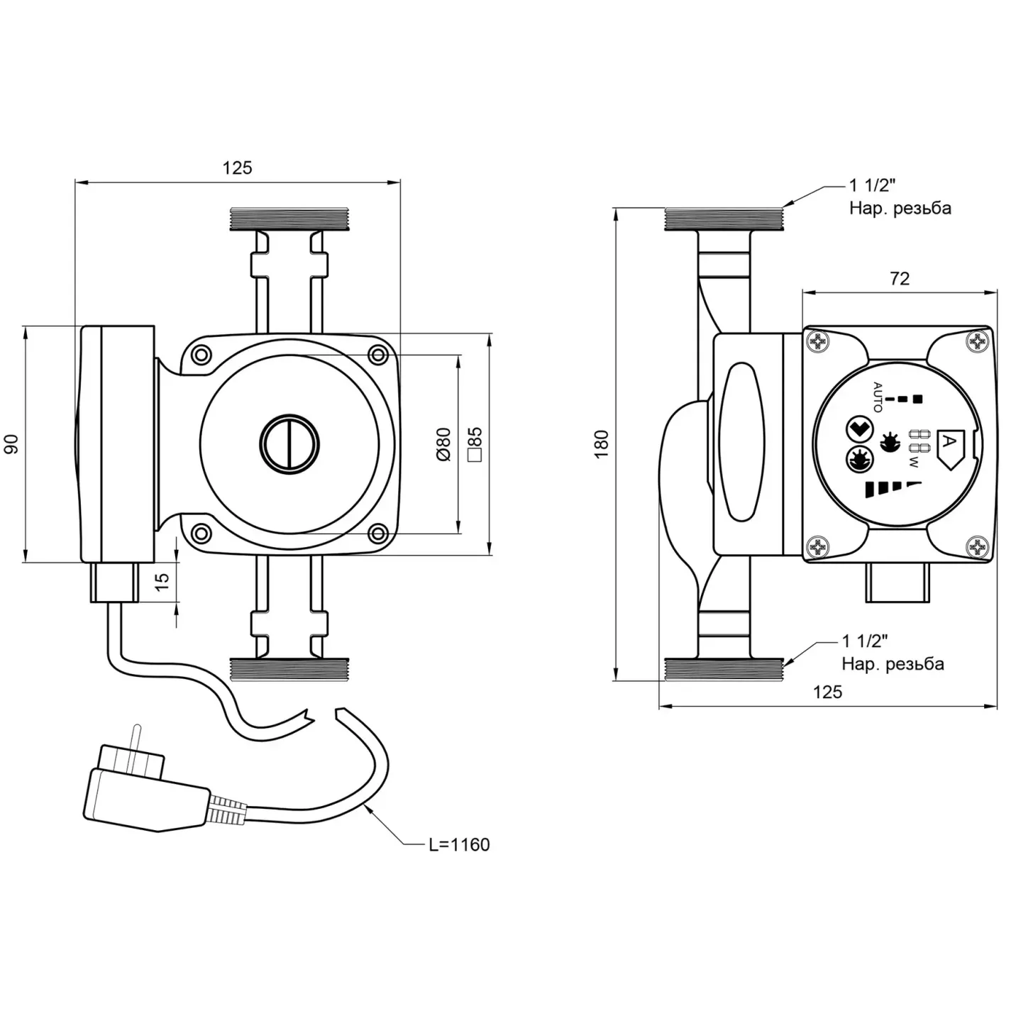 Циркуляційний насос Thermo Alliance LPSA 25/40/180 (LPSA2540180) - Фото 1